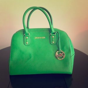 Michael Kors green purse (almost brand new)